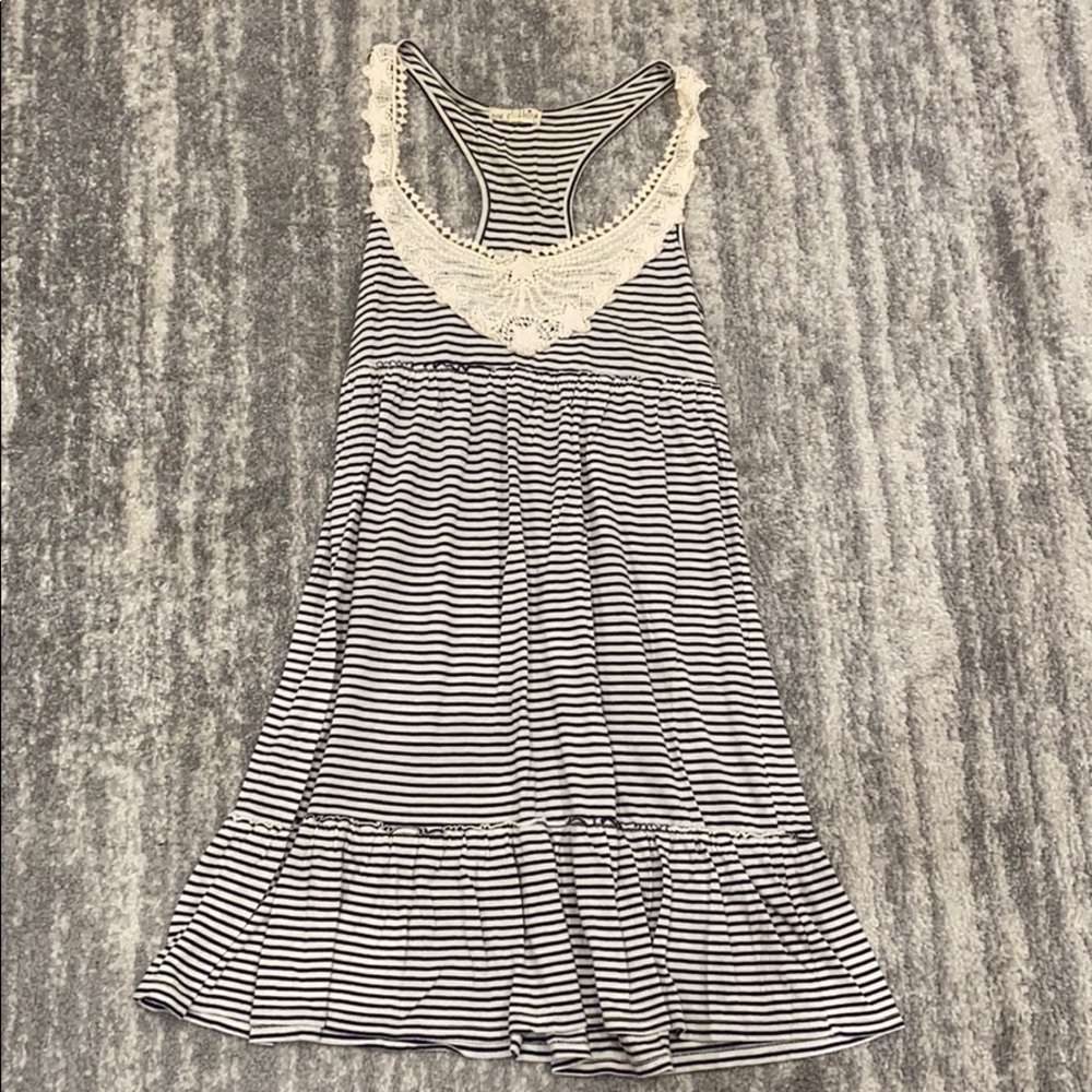 Black and white striped sundress